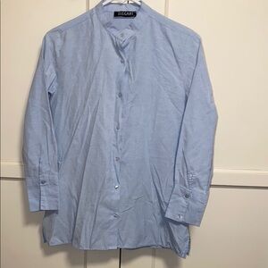 Elegant Small Light Blue Casual Button Down Shirt